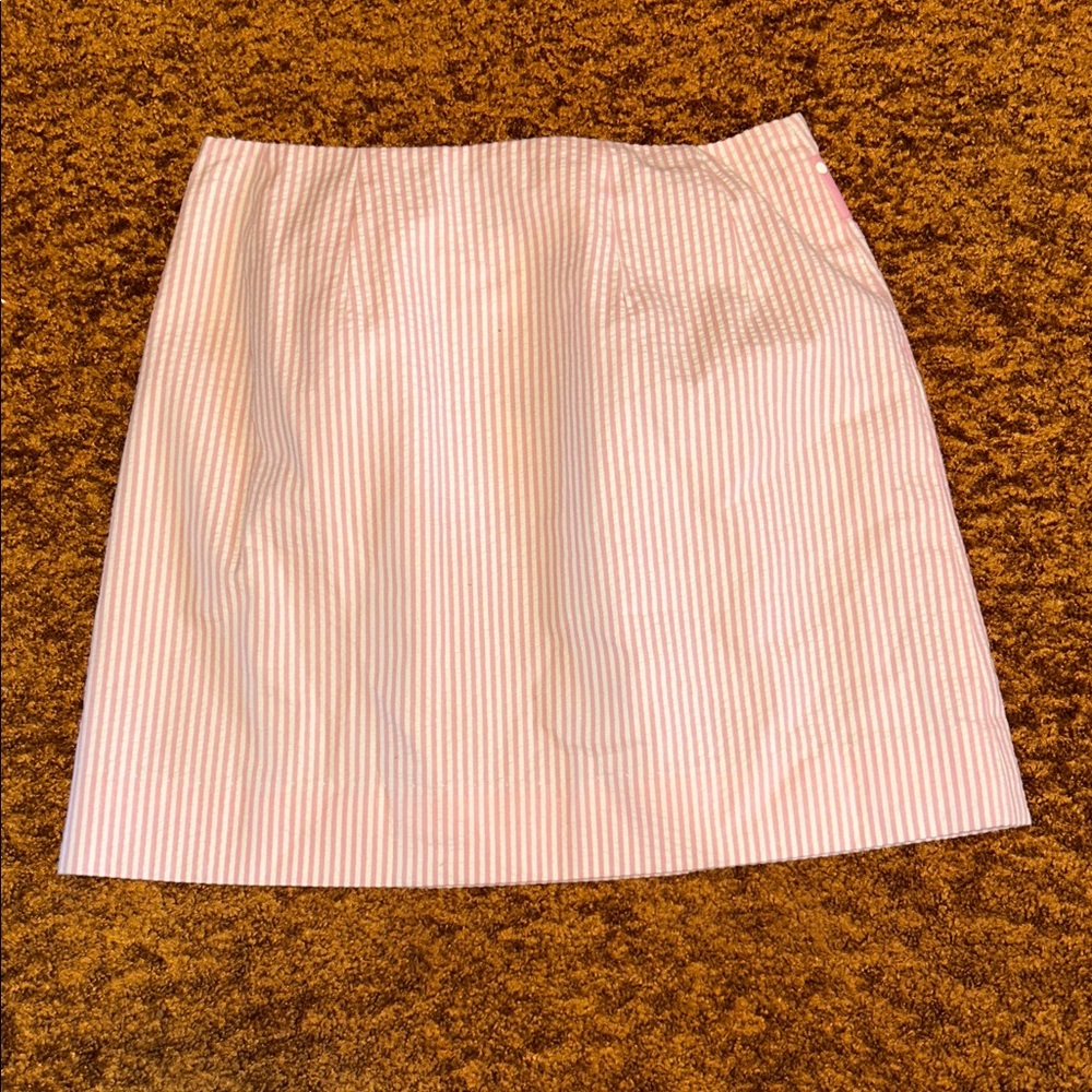 Molly B Pink and White Mini Skirt with Polka Dot Bow - Picture 4 of 6